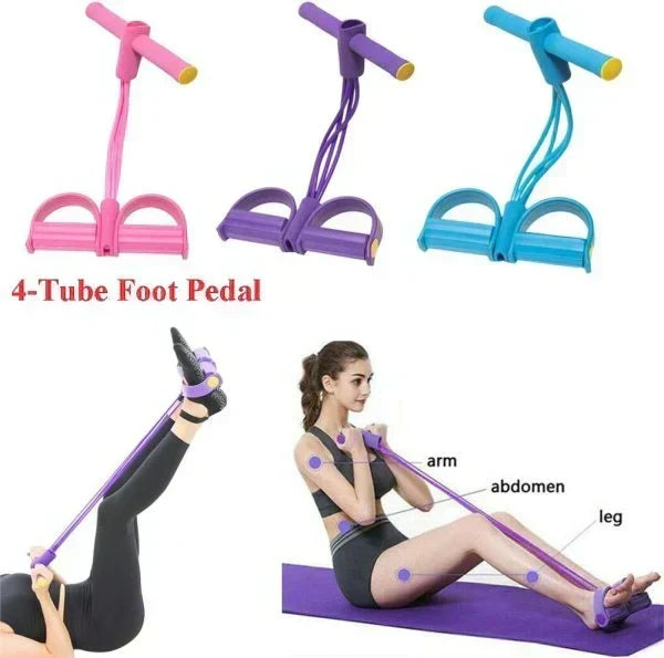 Pedal Resistance Band Tummy Trimmer - (Random Colors)