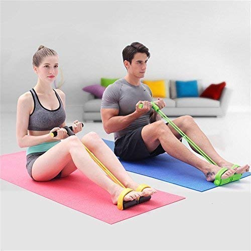 Pedal Resistance Band Tummy Trimmer - (Random Colors)